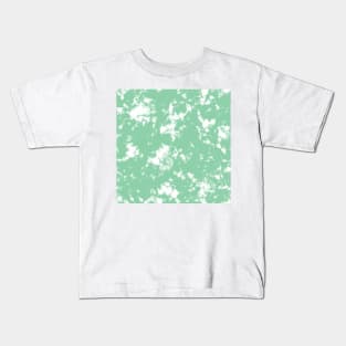 Jade Green Storm - Tie Dye Shibori Texture Kids T-Shirt